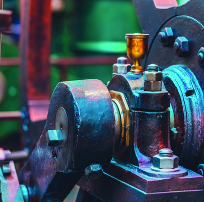 Closeup of a machine