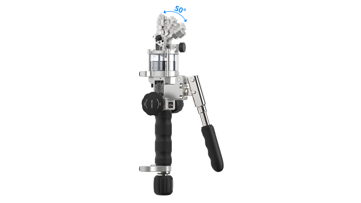ADT997 Vertikal Position Med Illustration Af Hoved Der Kan Vippes 50 Grader