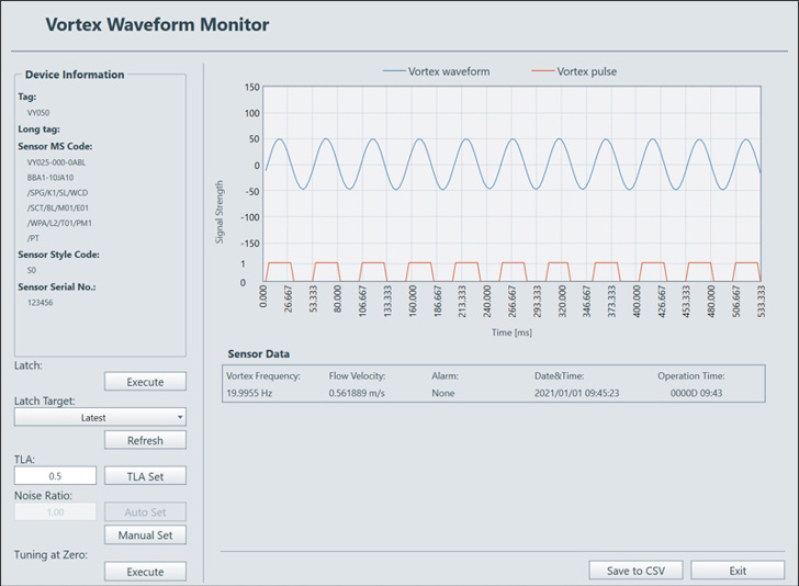 Yokogawa VY Serie Vortex Flowmeter Status
